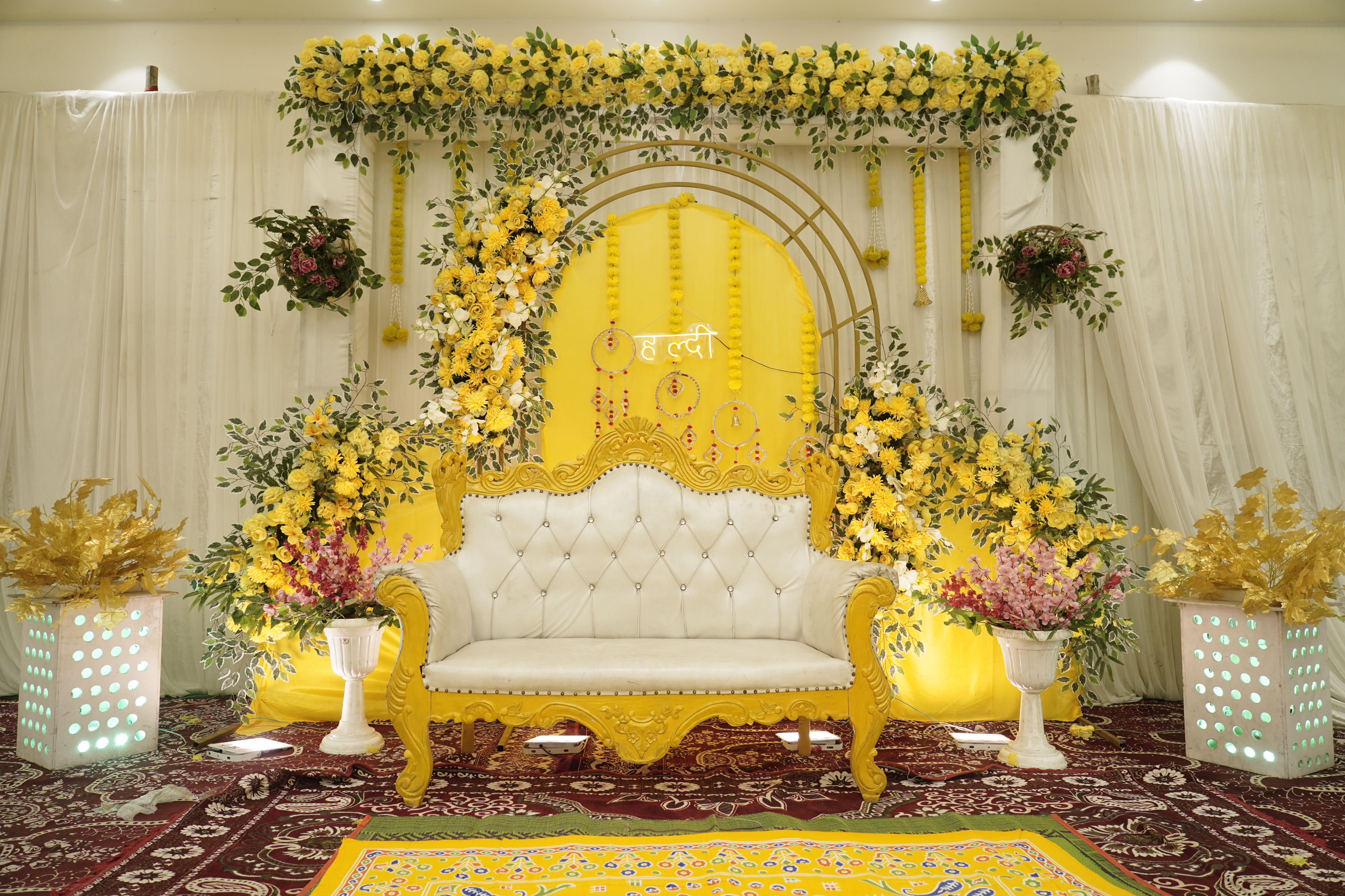 Elegant banquet hall interior