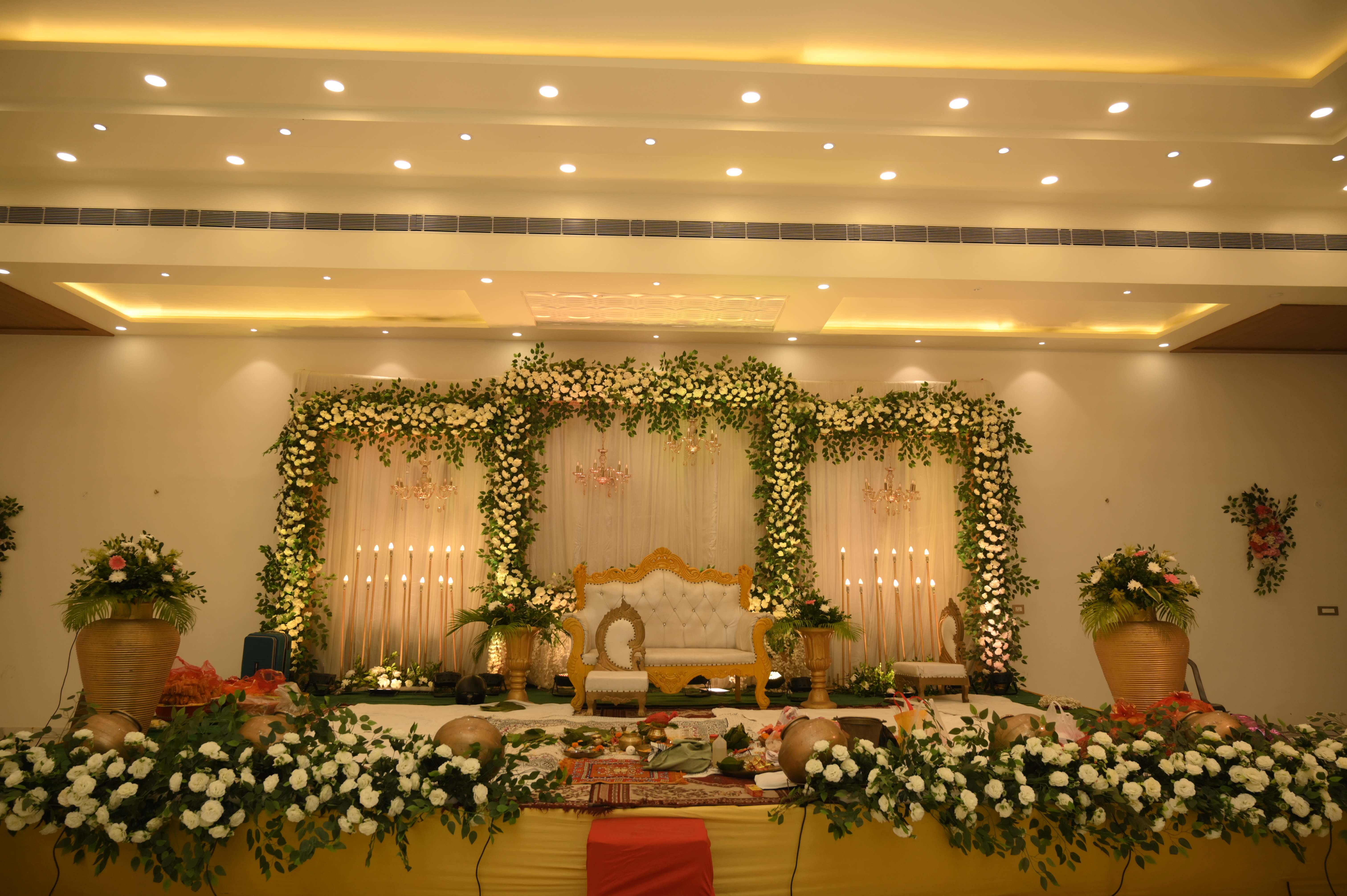 Wedding reception setup