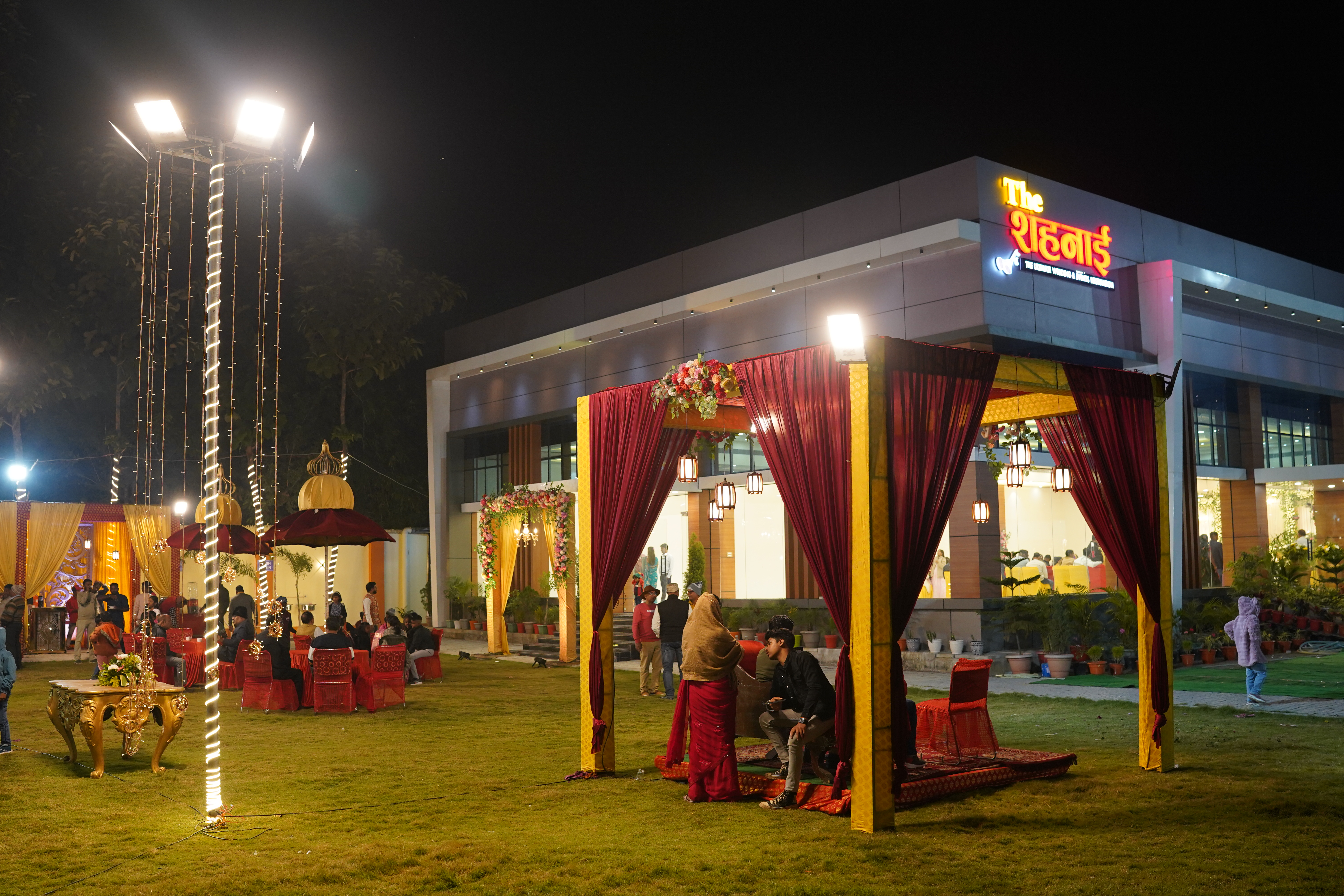 Elegant wedding venue setup
